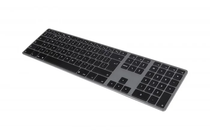 UK Matias – Teclado de aluminio con cable para Mac, color gris