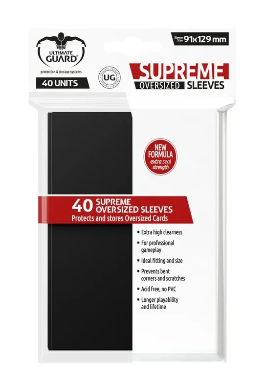 Ultimate guard supreme sleeves fundas de cartas tamaño oversized negro (40)