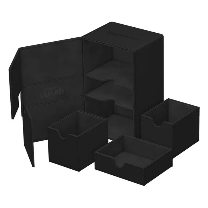 Ultimate Guard UGD011234 Twin Flip`n`Tray 160+ XenoSkin Monocolor Negro caja para tarjetas