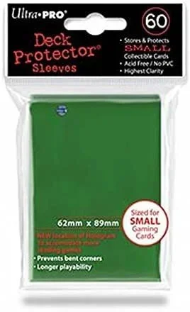 Ultra Pro-074427829667 Deck Protector Fundas Verdes Pequeñas (60), Color, único (E-82966)