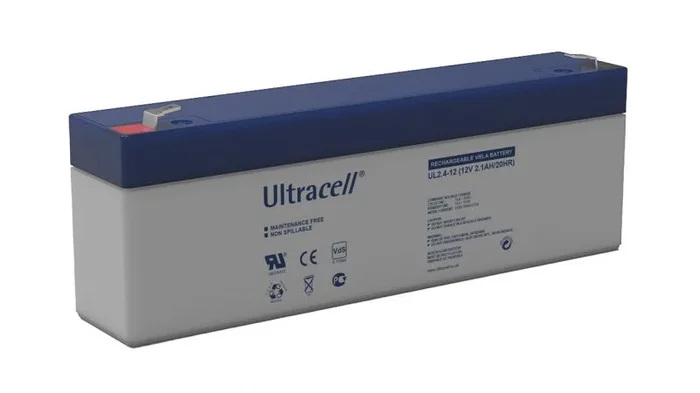 Ultracell 10X 16015 UL – Batería de Plomo (12 V, 2,4 Ah (UL2.4-12), Faston (4,8 mm, VDS, MDF)