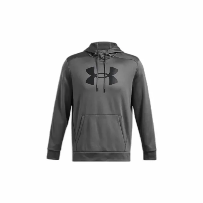 Under Armour Armour Fleece Big Logo Hoodie Sudadera con Capucha, 025 Castlerock Black, S para Hombre