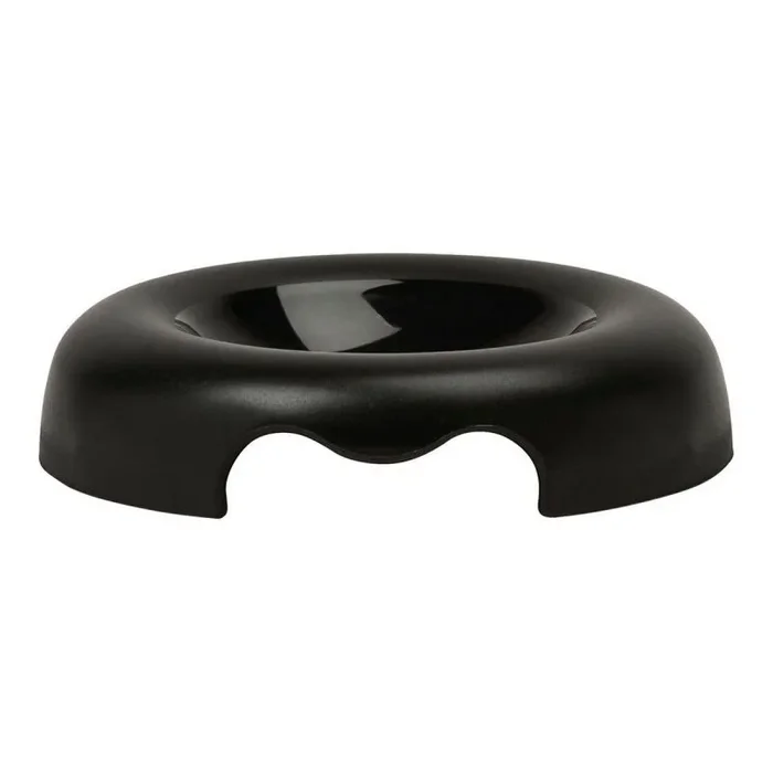United Pets Kitty – Comedero para Gatos de Polipropileno, Negro, Eco-Friendly, de diseño. Talla Unica. Pequeño comedero para Gatos