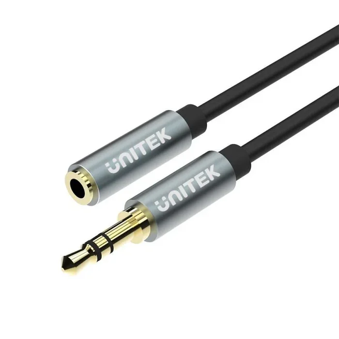 UNITEK Y-C932ABK cable de audio 1 m 3,5mm Negro, Gris