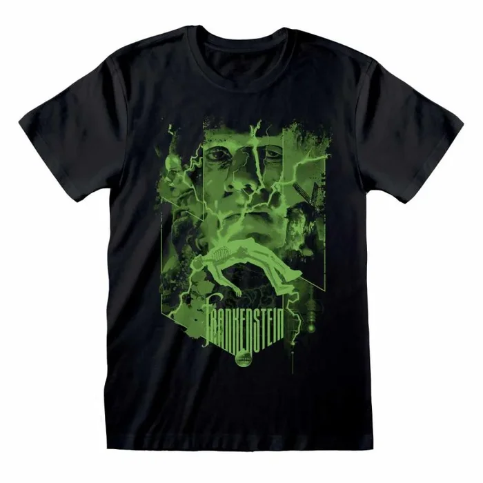 Universal monsters – frankenstein green (unisex black t-shirt) medium