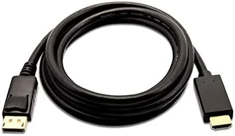 V7 Mini DisplayPort macho a HDMI macho, 2 metros, unidireccional desde DisplayPort color negro, máxima resolución de vídeo de 1080p