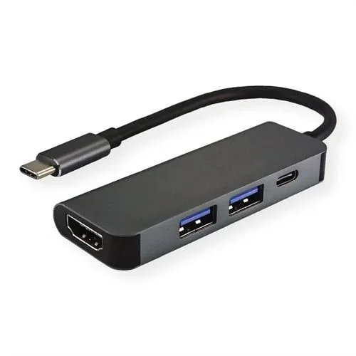 VALUE 12.99.1042 base para portátil y replicador de puertos USB 3.2 Gen 1 (3.1 Gen 1) Type-C Negro