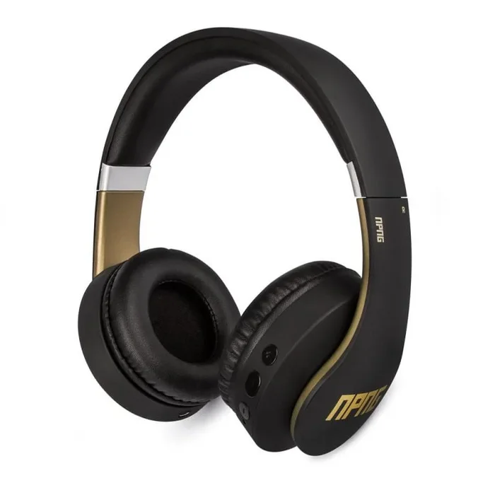 Veho NP-2 – Auriculares sobre-oído con Bluetooth y Wireless, Color Oro y Negro