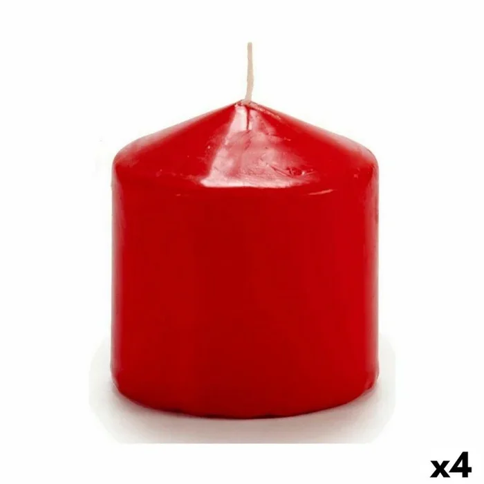 Vela rojo (7 x 8 x 7 cm) (4 unidades)