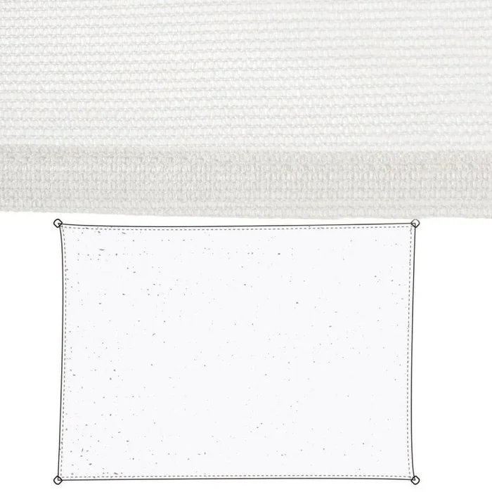 Velas de sombra blanco polietileno 350 x 1 x 500 cm