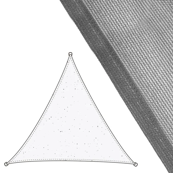 Velas de sombra toldo 3,5 x 3,5 m gris polietileno 350 x 350 x 0,5 cm