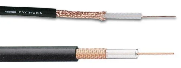 Velleman CXCRG59 – Cable coaxial, color negro