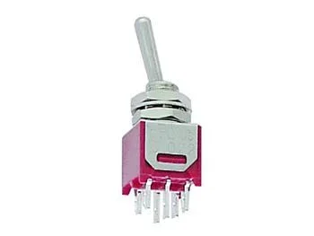 Velleman TS-5A interruptor eléctrico Interruptor de palanca acodillada Metálico, Rojo