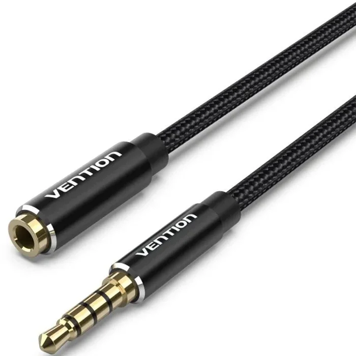 Vention Cable Estéreo BHCBH/ Jack 3.5 Macho – Jack 3.5 Hembra/ 2m/ Negro