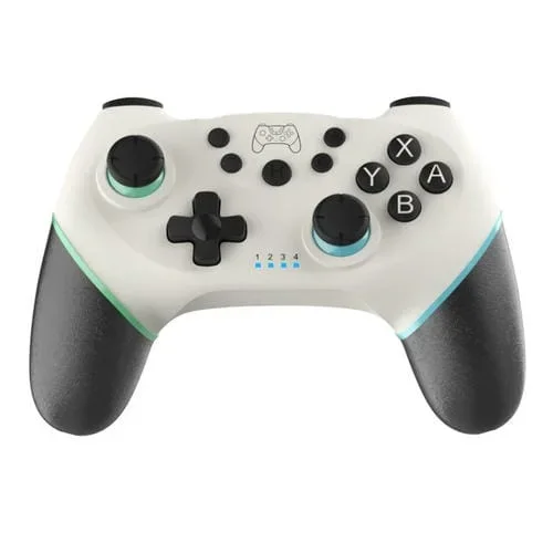Vibración de 6 Ejes Somatosensorial Inalámbrico Bluetooth Gamepad para Interruptor (Azul Verde)