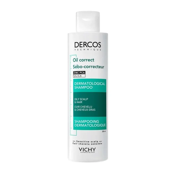 Vichy Champú Tratamiento Sebo-control, Elimina el exceso de Sebo, Tacto Limpio, Sin Resecar, Apto para Cueros Cabelludos Sensibles y Cabellos Grasos, 200ml
