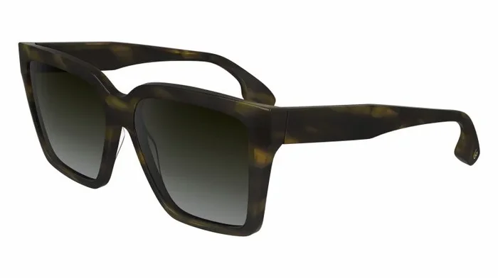 Victoria Beckham Vb672s Gafas, Striped Khaki Havana, 57/15/140 para Mujer