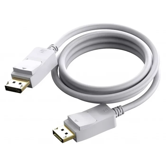 Vision 2m white 8k displayport cable