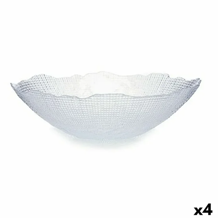 Vivalto Cuenco Infinity Transparente Cristal 31 x 8,3 x 31 cm (4 Unidades)