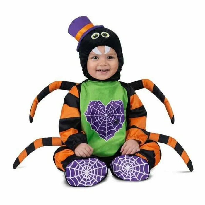 VIVING Disfraz Araña Colorida 12-24 M (Gorro, mono, patas y patucos)