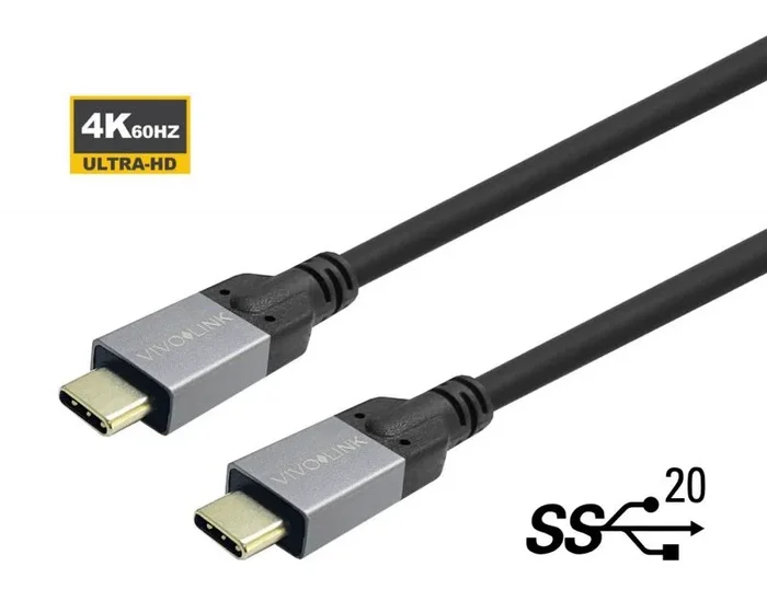 Vivolink PROUSBCMM1 cable USB 1 m USB 3.2 Gen 2 (3.1 Gen 2) USB C Negro