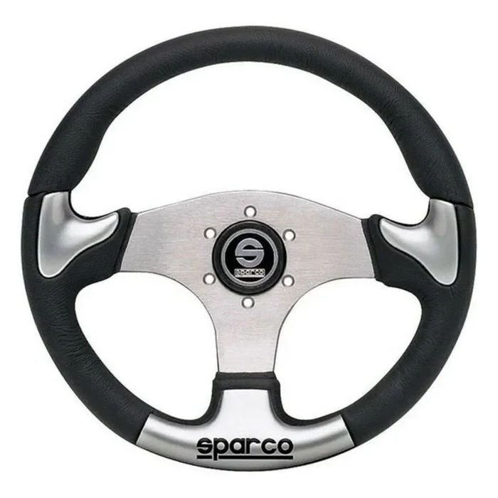 Volante racing sparco 015thpugr345 negro plateado