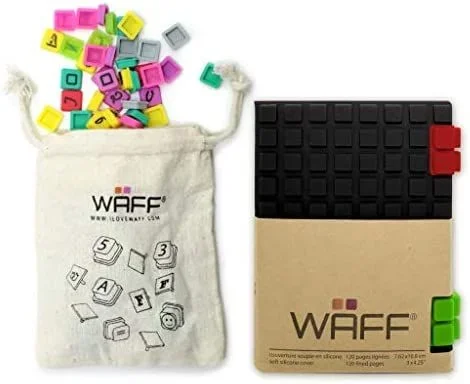 Waff Combo – Cuaderno creativo, 120 páginas, 7.62 x 10.8 cm, talla S, color negro