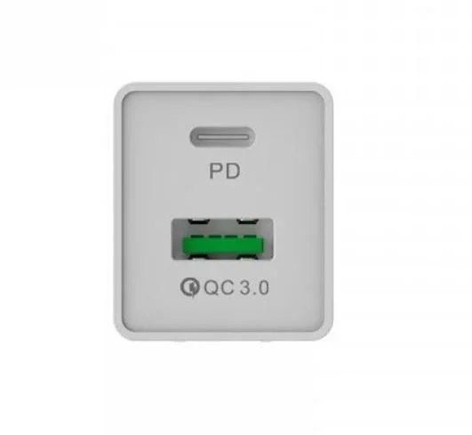 Wall charger somostel sms-a80 36w power delivery + cable type-c/iphone white