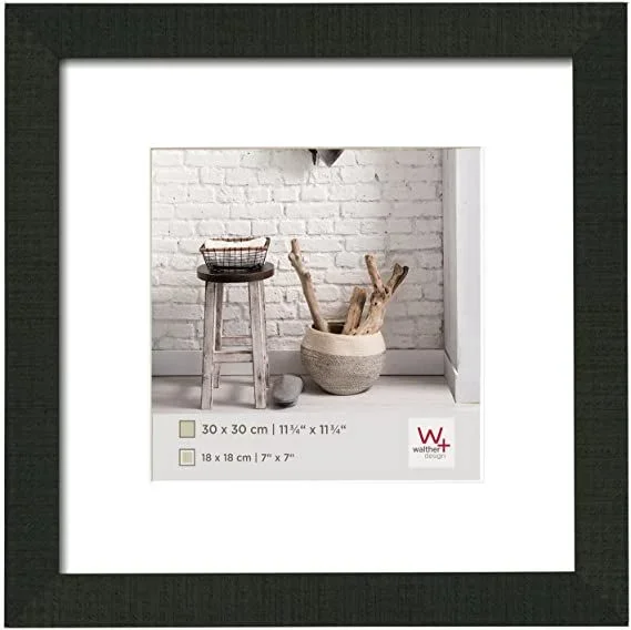 Walther Design Home Marco de Fotos, Madera, Negro, 30 x 30 cm