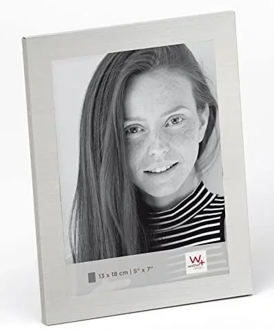 Walther Design PX015S Unique Portrait Frame Marco Aluminio del Retrato Larissa, 10 x 15 cm, Plata