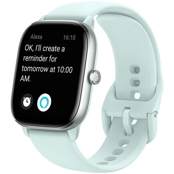 Watch Amazfit Gts 4 Mini. Color Azul (Blue). 42mm. Monitorización de Ritmo Cardíaco y Oxígeno Sanguíneo 24H. 5 Sistemas de Posicionamiento por Satélite 120+ Modos Deportivos 5 ATM Fitness Tracker.