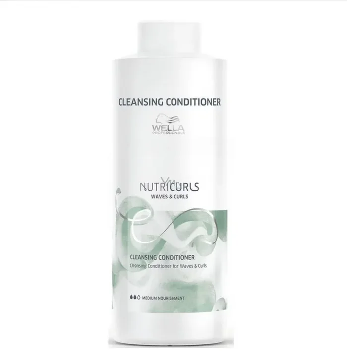 Wella professionals, nutricurls waves & curls, hair conditioner, for cleansing, 1000 ml