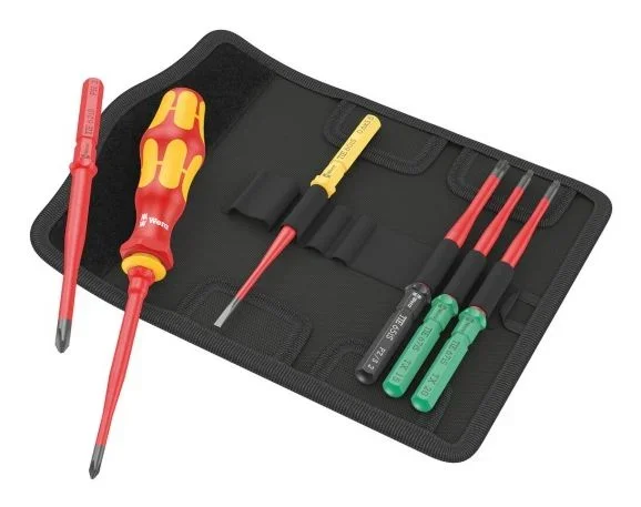 Wera 05006603001 Kraftform Kompakt VDE 7 extra slim 1 Tool Finder, 7 piezas