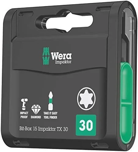 Wera 15 Impaktor TX punta de destornillador 15 pieza(s)