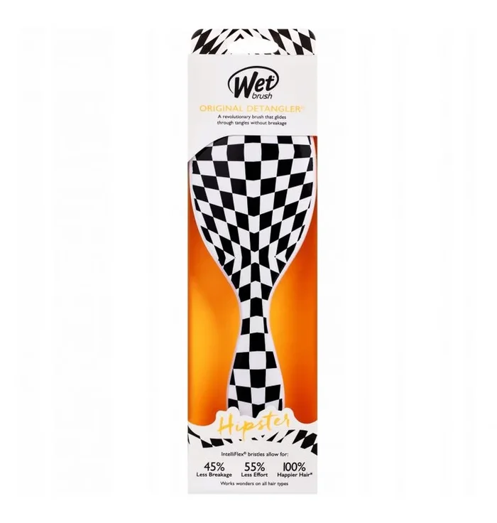 Wet Brush Cepillo desenredante original – Hipster Checkers por For Unisex – 1 cepillo de pelo
