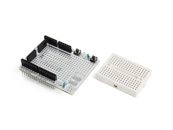Whadda Protoshield con Mini Placa para Arduino® Uno, diseña Tus Propios circuitos