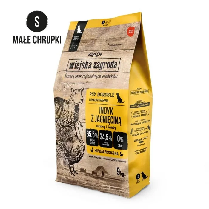 Wiejska zagroda turkey with lamb s – alimento seco para perros – 9kg
