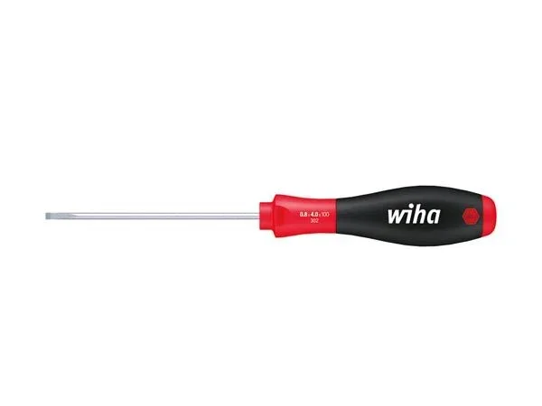 Wiha 302055 Destornillador SoftFinish plano con varilla redonda para tornillos situados a mayor profundidad 5,5 mm x 125 mm