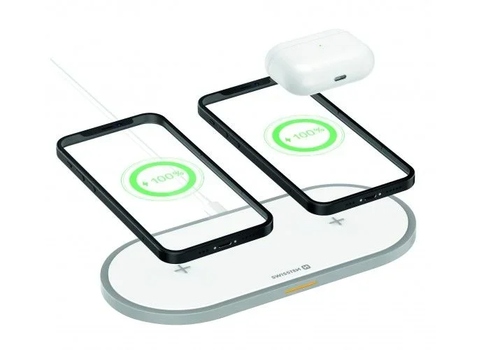 Wireless charger 2in1 white