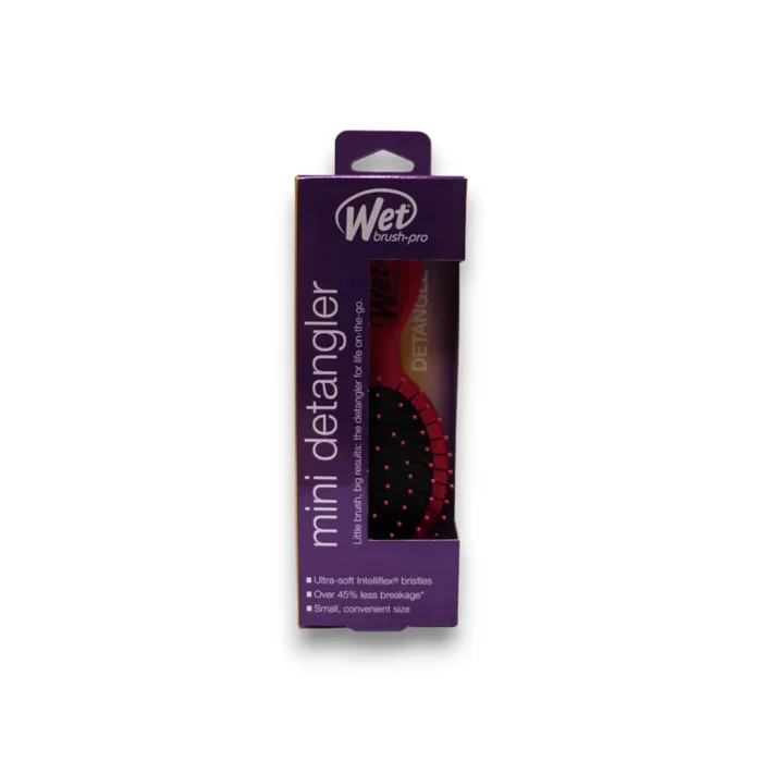 WLP-15396 Wet Brush Mini Detangler Universal Cepillo para el pelo redondo rosa 1 pieza desenreda sin tirones ideal para todo tipo de cabello portátil