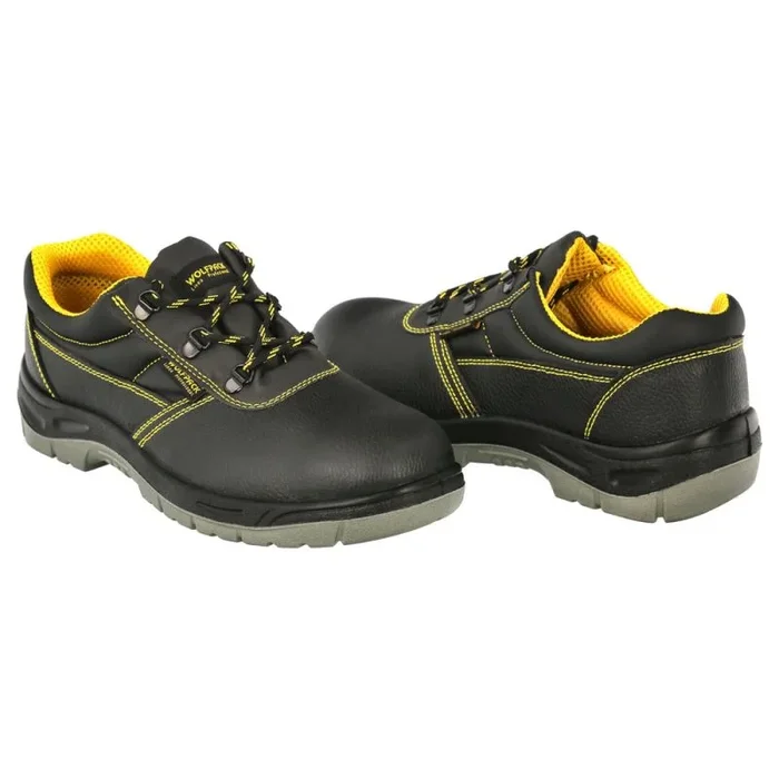 WOLFPACK LINEA PROFESIONAL – Zapatos Seguridad S3 Piel Negra Nº 45 Vestuario Laboral,calzado Seguridad, Botas Trabajo. (Par)