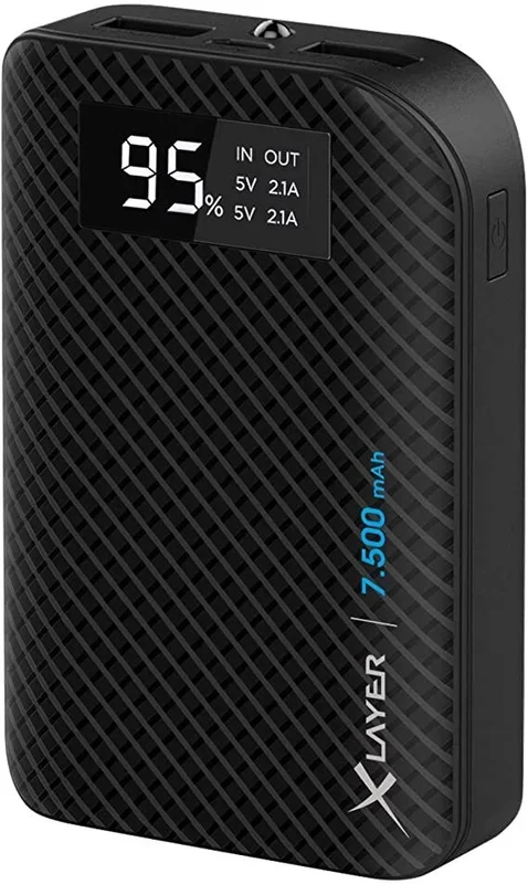 XLayer 214412 batería externa Ión de litio 7500 mAh Negro