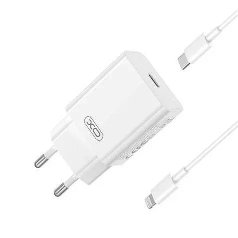 Xo cargador tipoc 20w carga rapida xol126 + cable ligthning