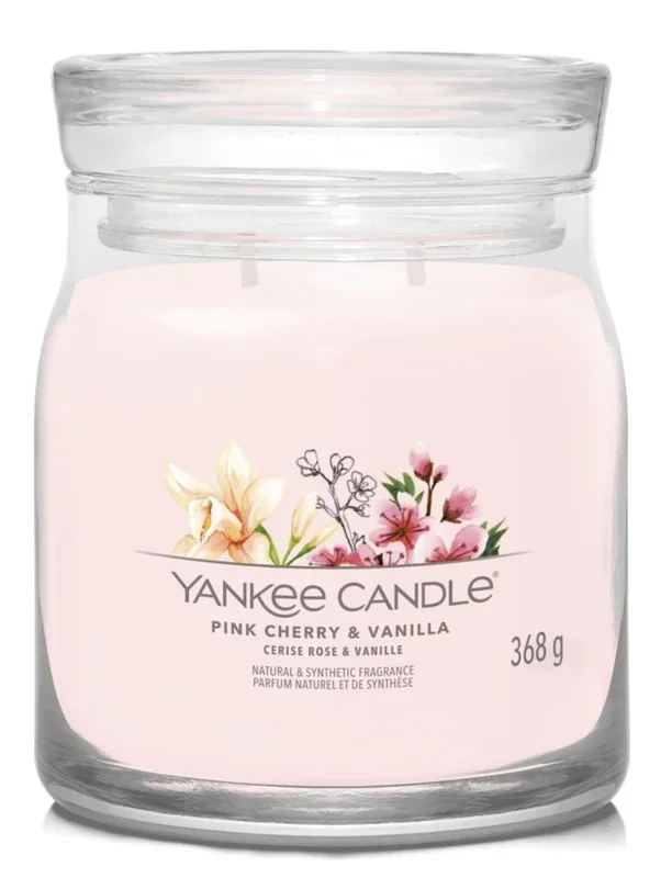Yankee Candle Pink Cherry & Vanilla vela Cilindro Almendra, Cereza (fruta), Vainilla Rosa 1 pieza(s)