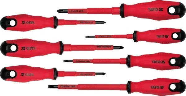 Yato YT-2828 – Set de destornilladores con aislamiento 1000V 7pza Yato