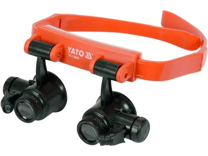 Yato YT-73840 lente de aumento y lupa 10x Negro, Naranja