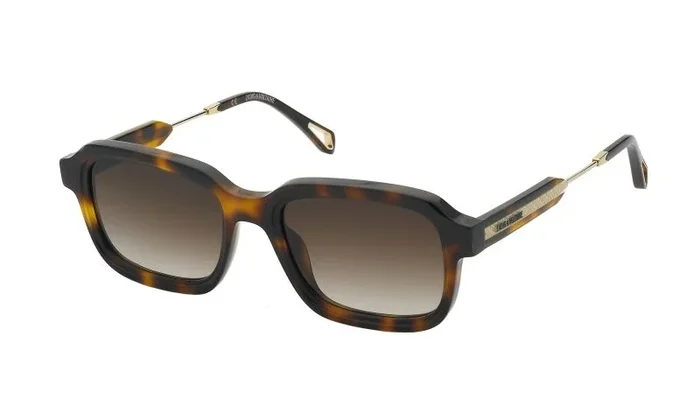 Zadig & Voltaire SZV335 Gafas, Shiny Dark Havana, 53 para Mujer