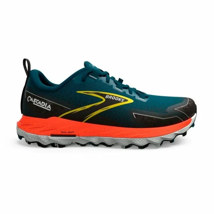 Zapatillas de running para adultos brooks cascadia 18 azul naranja 45.5