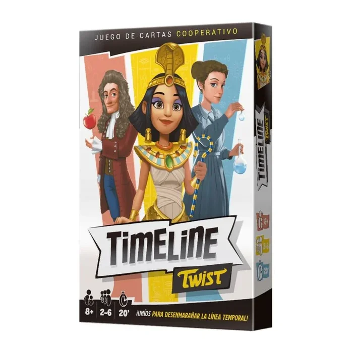 Zygomatic | Timeline Twist | Juego de Cartas Educativo | Juego Cooperativo | A Partir de 7 Años | De 2 a 8 Jugadores | 15 Minutos por Partida | Español